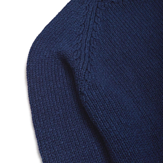 Royal Alpaca Crewneck Sweater Navy blue_ v222_sd111
