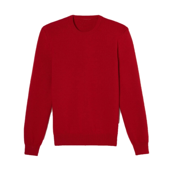 sd_Baby Alpaca Crewneck Sweater Pullover solid_red_ v1
