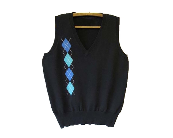 Dark grey DIAMONDS_V-Neck Vest- Sweater JUMPER-Cashmere Royal Alpaca- AMZN1_V1_sddd