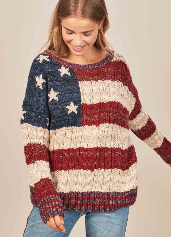 Women_Royal Alpaca Crewneck Sweater Pullover-USA_flag pattern_braided_v3_AMZN_sd333