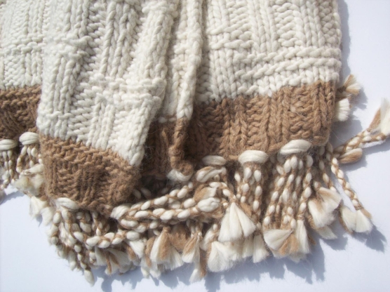 Peruvian Royal Alpaca Chunky knit Throw blanket_v9sd
