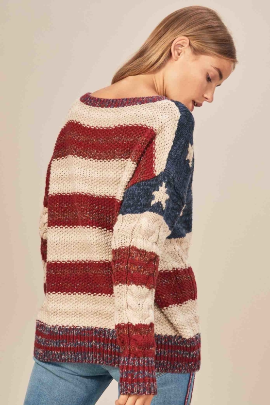 Women_Royal Alpaca Crewneck Sweater Pullover-USA_flag pattern_braided_v2_AMZN_sd22