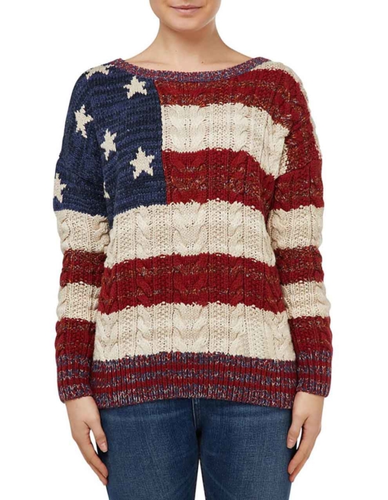 Women_Royal Alpaca Crewneck Sweater Pullover-USA_flag pattern_braided_v4_AMZN_sddd