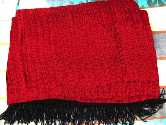 Red Crocheted Throw Blanket Baby Alpca AMZN2222_sd2