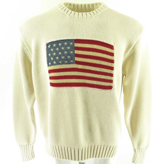 Cashmere Sweater USA flag polo OffWhite_AMZN222_sd2222
